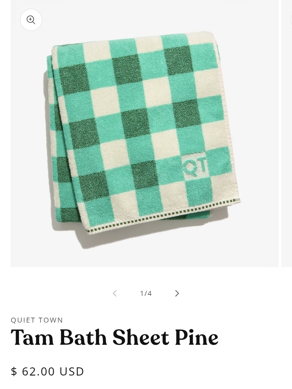 Quiet Town Tam Bath Sheet Pine